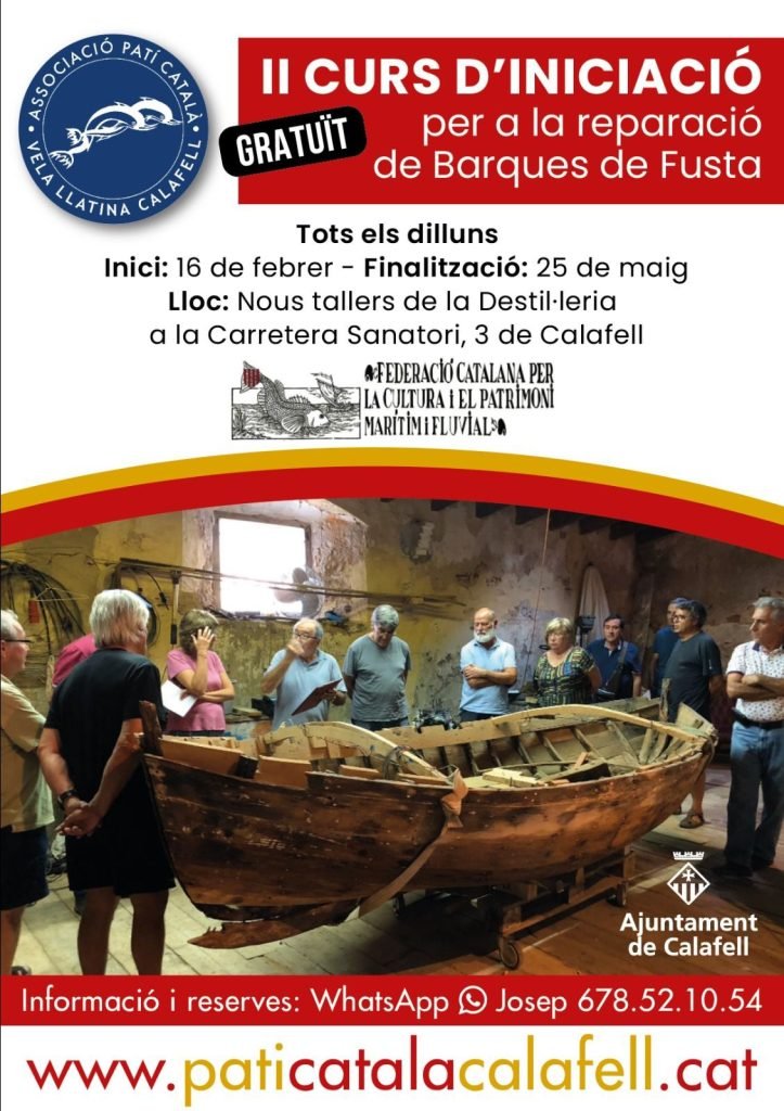 II Curs d'iniciació per la reparació de barques de fusta